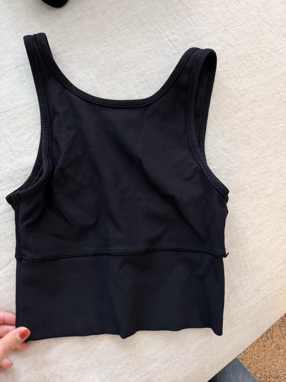 lululemon athletica Black Ribbed Tank Top